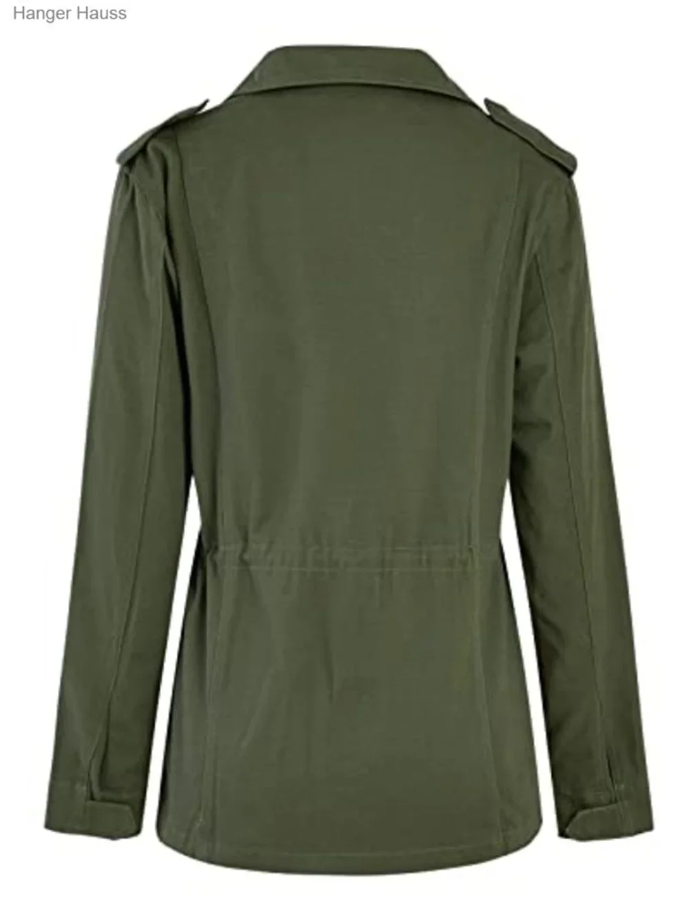Women's Military Anorak Jacket Cotton Utility Coat with Pockets